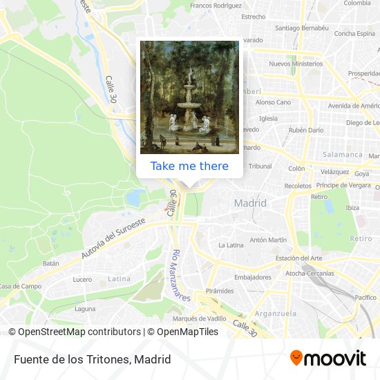 Fuente de los Tritones map