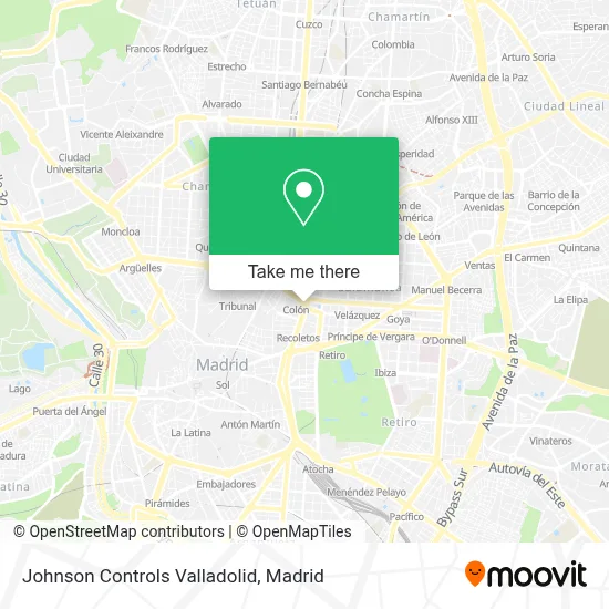 Johnson Controls Valladolid map
