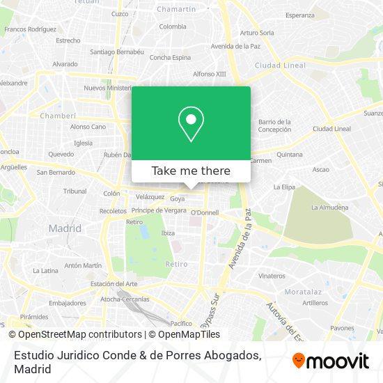 mapa Estudio Juridico Conde & de Porres Abogados