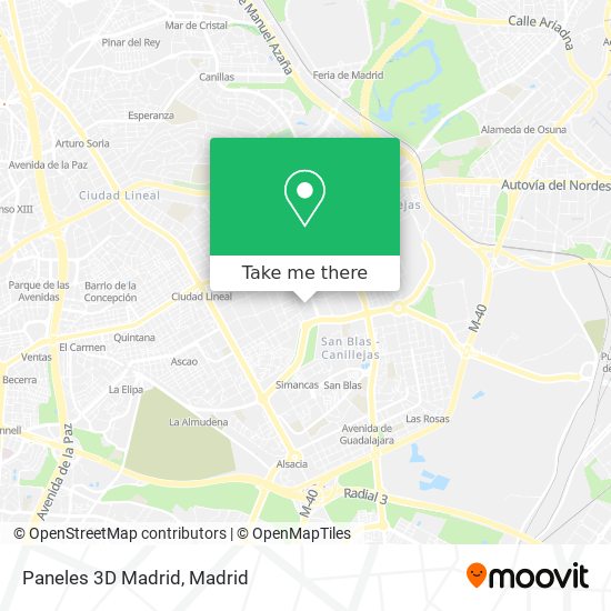 Paneles 3D Madrid map