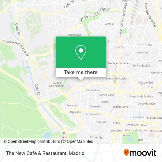 mapa The New Café & Restaurant