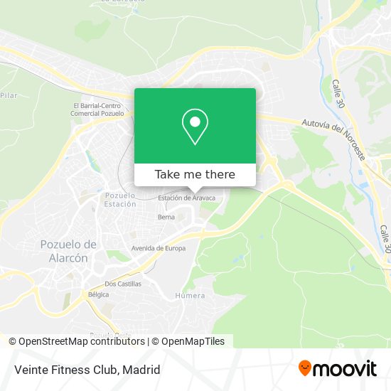 Veinte Fitness Club map