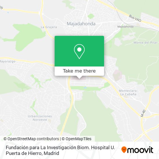 Fundación para La Investigación Biom. Hospital U. Puerta de Hierro map