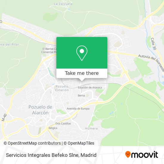 mapa Servicios Integrales Befeko Slne