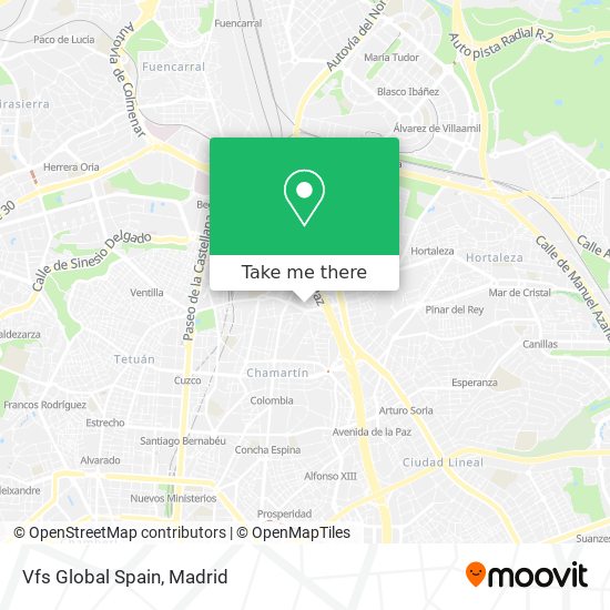 Vfs Global Spain map