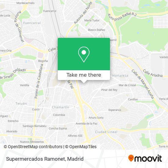 Supermercados Ramonet map