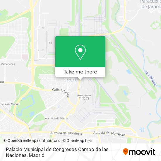 mapa Palacio Municipal de Congresos Campo de las Naciones