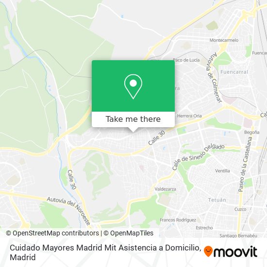 Cuidado Mayores Madrid Mit Asistencia a Domicilio map