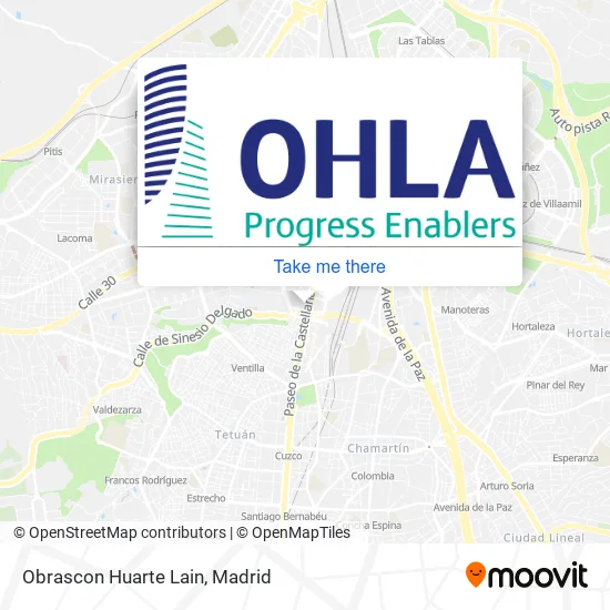 Obrascon Huarte Lain map