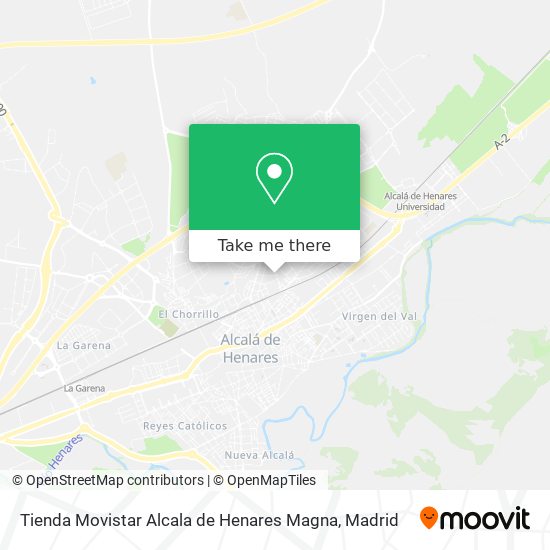 mapa Tienda Movistar Alcala de Henares Magna