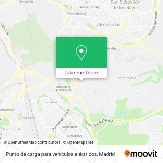 mapa Punto de carga para vehículos eléctricos