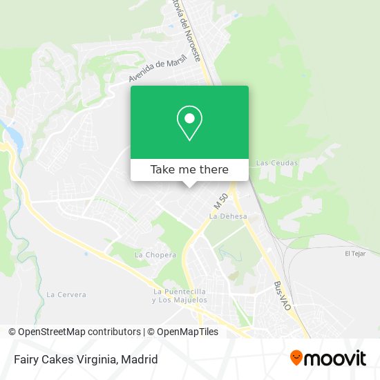 mapa Fairy Cakes Virginia