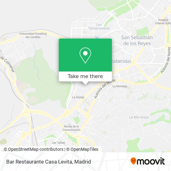 mapa Bar Restaurante Casa Levita