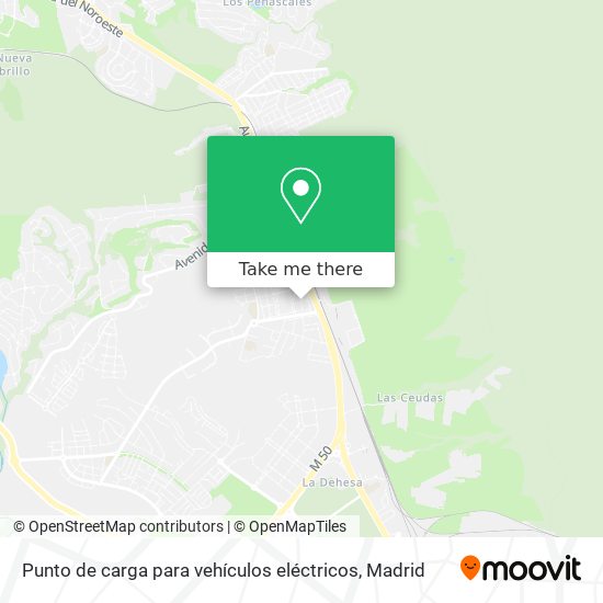 mapa Punto de carga para vehículos eléctricos