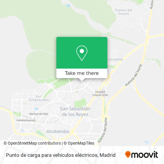Punto de carga para vehículos eléctricos map