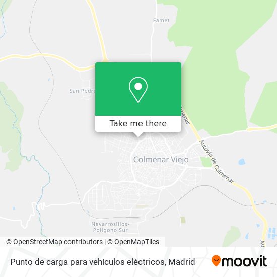 Punto de carga para vehículos eléctricos map