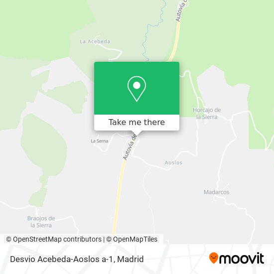 Desvio Acebeda-Aoslos a-1 map