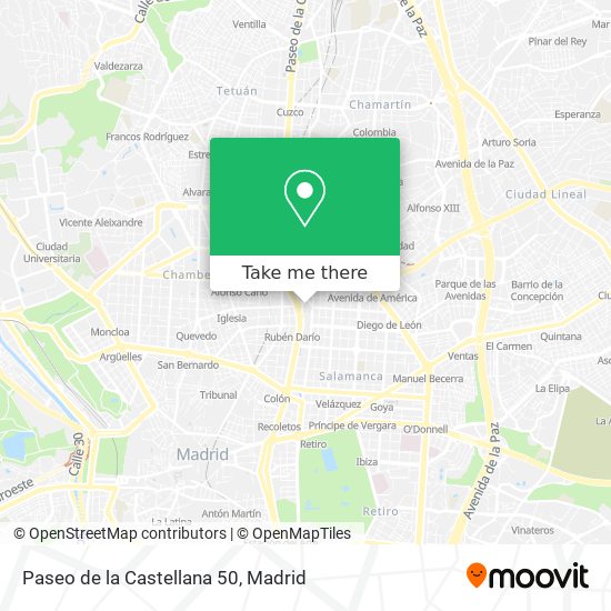 Paseo de la Castellana 50 map