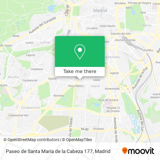 Paseo de Santa María de la Cabeza 177 map