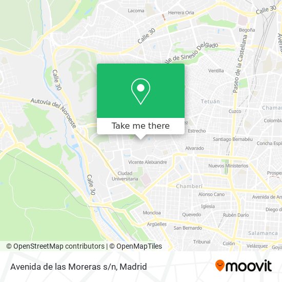 mapa Avenida de las Moreras s/n