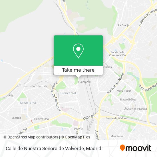 Calle de Nuestra Señora de Valverde map