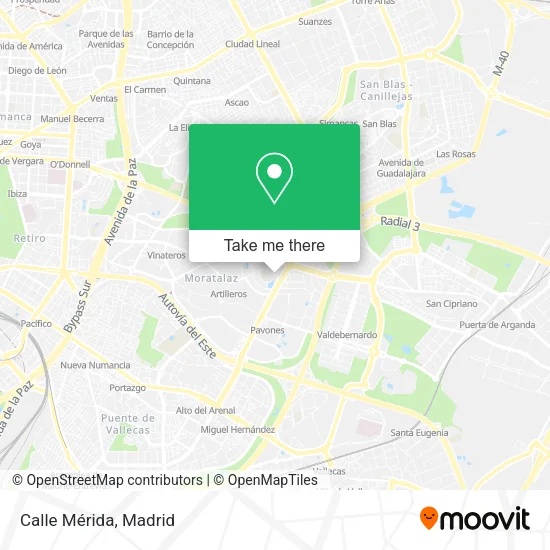 Calle Mérida map