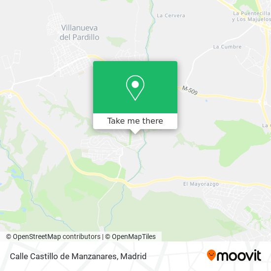 mapa Calle Castillo de Manzanares