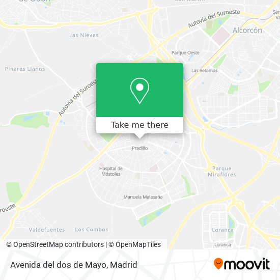 mapa Avenida del dos de Mayo