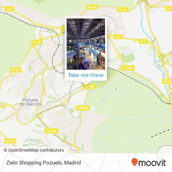 Zielo Shopping Pozuelo map