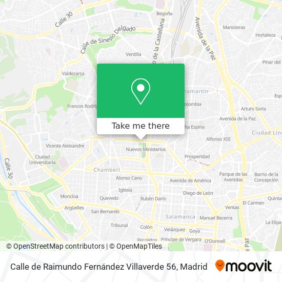 mapa Calle de Raimundo Fernández Villaverde 56