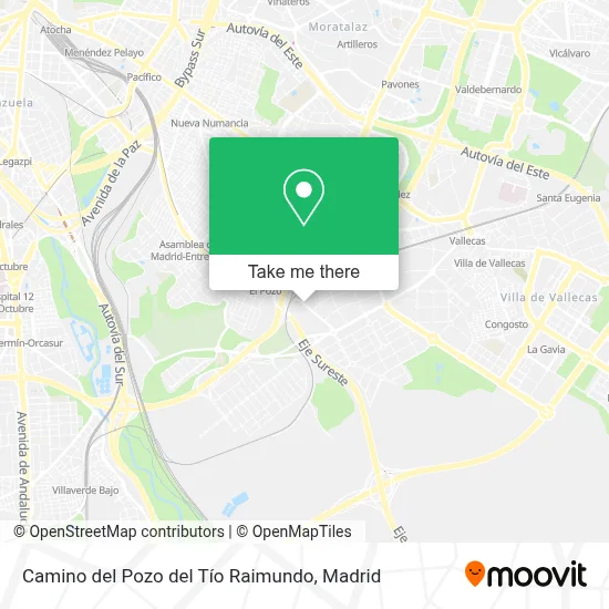 Camino del Pozo del Tío Raimundo map