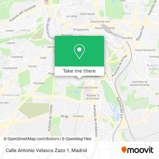 Calle Antonio Velasco Zazo 1 map