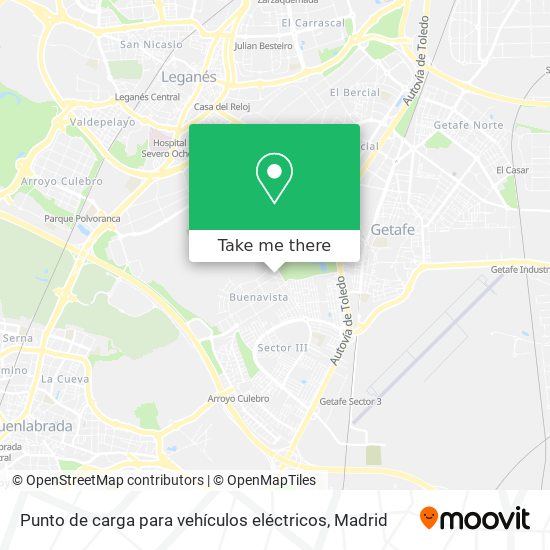 Punto de carga para vehículos eléctricos map
