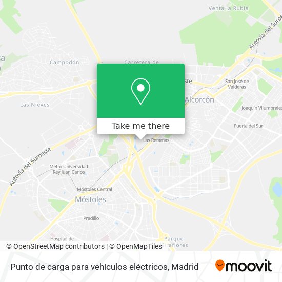 Punto de carga para vehículos eléctricos map