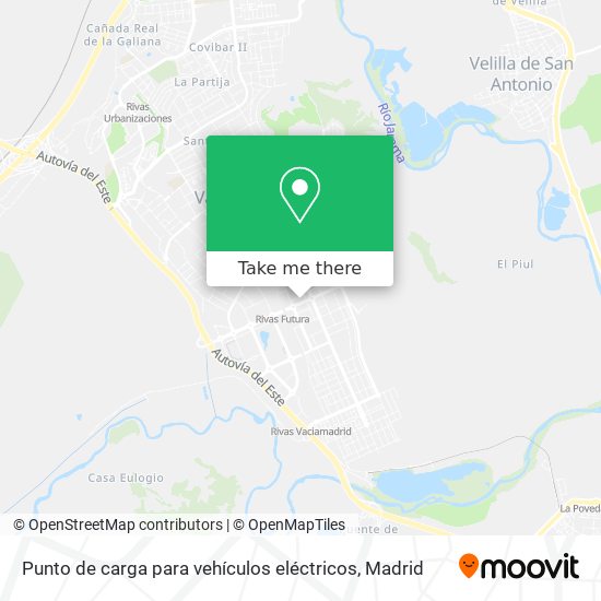 mapa Punto de carga para vehículos eléctricos