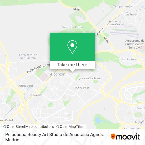 Peluquería Beauty Art Studio de Anastasia Agnes map