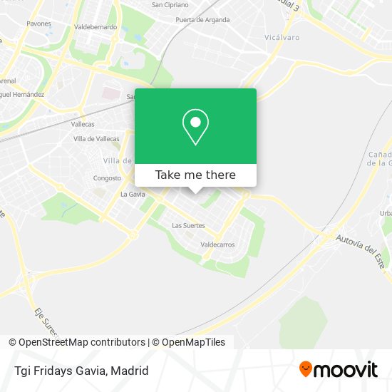 Tgi Fridays Gavia map