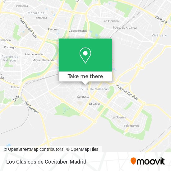 Los Clásicos de Cocituber map