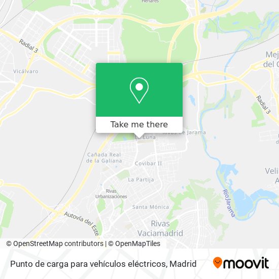 mapa Punto de carga para vehículos eléctricos