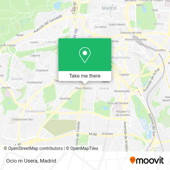 Ocio m Usera map