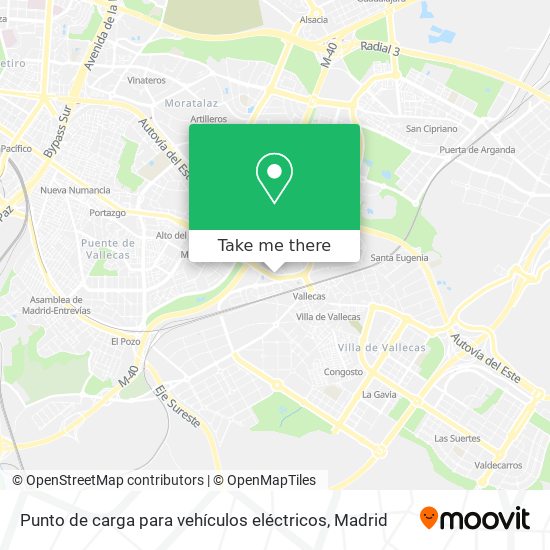 Punto de carga para vehículos eléctricos map