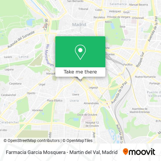 mapa Farmacia Garcia Mosquera - Martin del Val