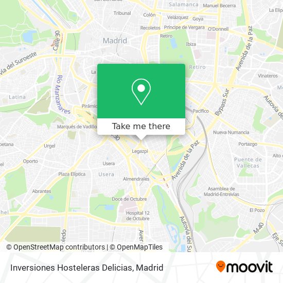Inversiones Hosteleras Delicias map