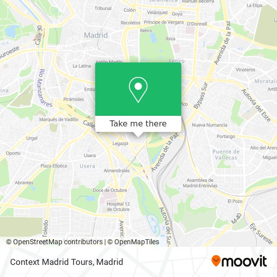Context Madrid Tours map