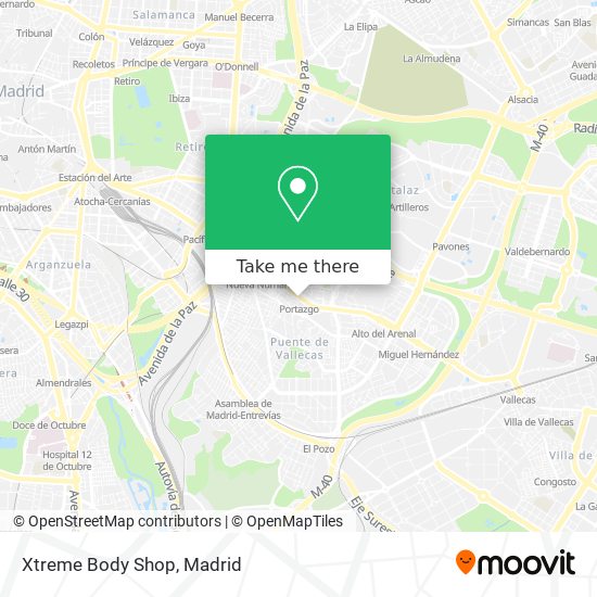 Xtreme Body Shop map