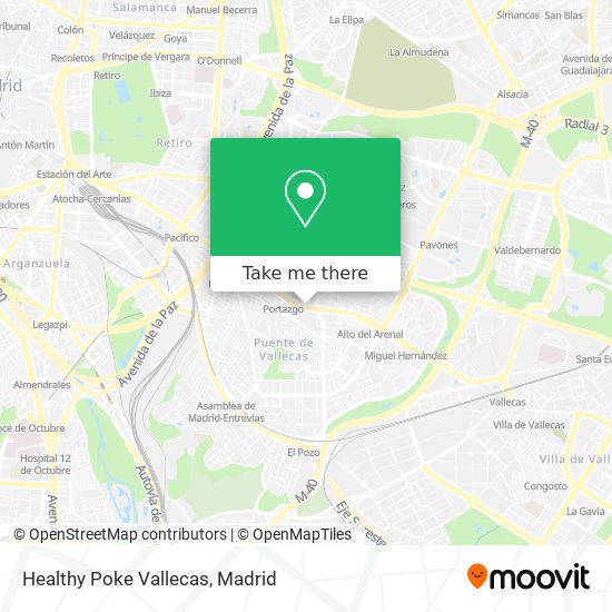 mapa Healthy Poke Vallecas