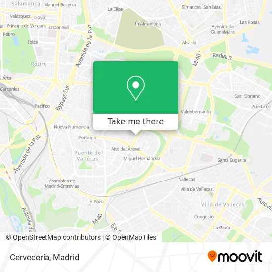 Cervecería map