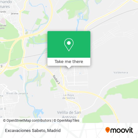 mapa Excavaciones Sabeto