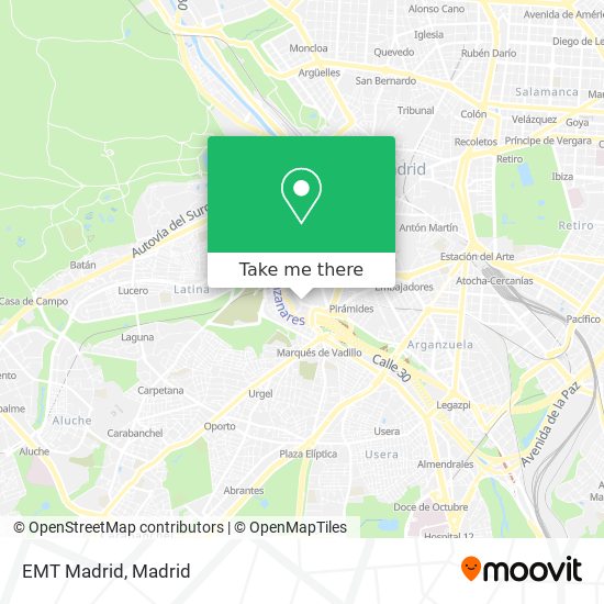 EMT Madrid map
