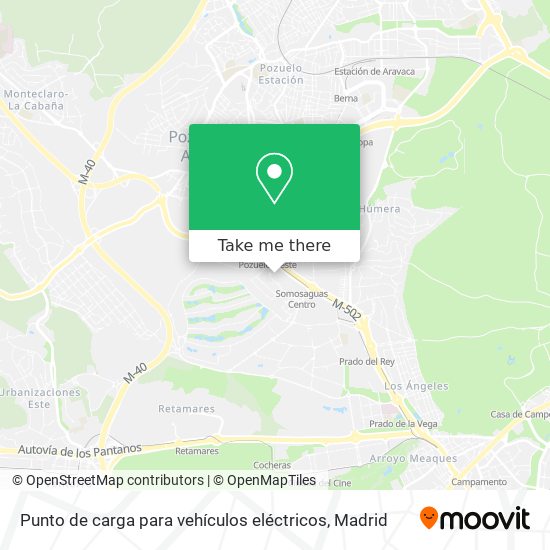 mapa Punto de carga para vehículos eléctricos